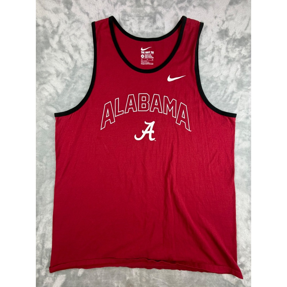 Nike Tank Top Mens XL Red Excellent Alabama Crimson Tide NCAA Athletic Cut
